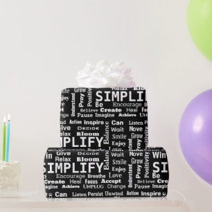 Ein Wort zum Leben durch Geschenkpapier