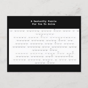 Ein wunderbares Rätsel einer Rick Roll Postkarte