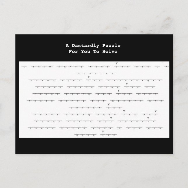 Ein wunderbares Rätsel einer Rick Roll Postkarte (Vorderseite)