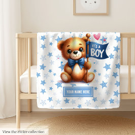Ein wunderschöner Boy Teddy Blanket für Neugeboren Babydecke