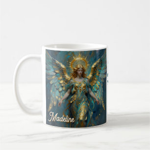 Ein wunderschöner, personalisierter Gold- und Türk Kaffeetasse