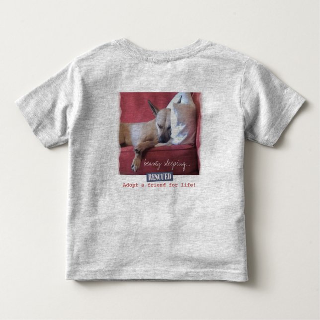 Ein wunderschöner schlafender Hund Kleinkind T-shirt (Rückseite)