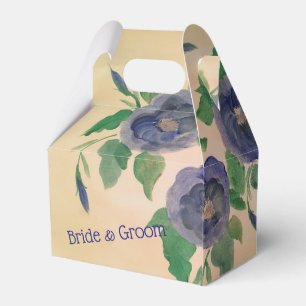 Ein wunderschönes blaues Rosen-Hochzeitsgastgesche Geschenkschachtel