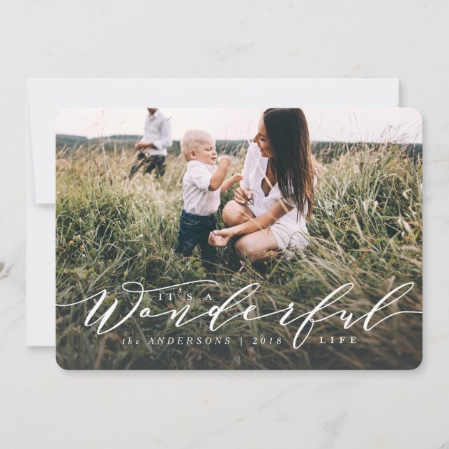 ein wundervolles Leben.. modernes Skript-Foto. (Vorderseite)