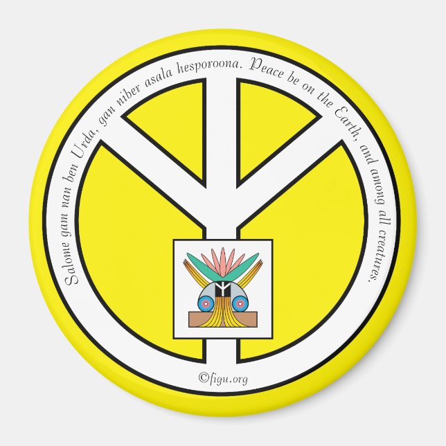 Ein Wunsch nach Friedensmagnet Magnet (Vorne)