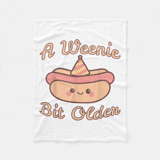 Ein Würstchen älter ist ein Niedlicher und lustige Fleecedecke (Vorderseite)