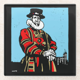 Ein Yeoman Warder oder Beefeater Glasuntersetzer