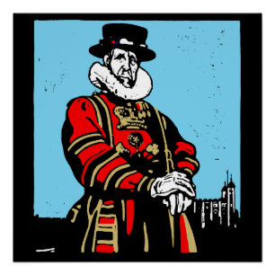 Ein Yeoman Warder oder Beefeater Poster