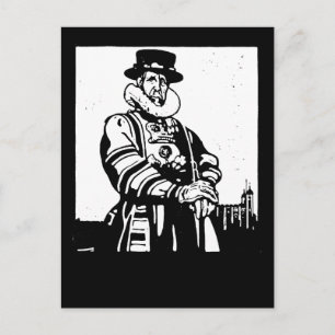 Ein Yeoman Warder oder Beefeater Postkarte
