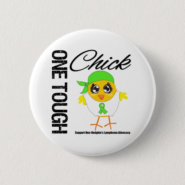 Ein zäher Kick Non-Hodgkin-Lymphomkrieger Button (Vorderseite)