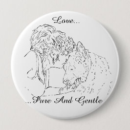 Ein zartes liebendes Zeichnen des Mädchens Button