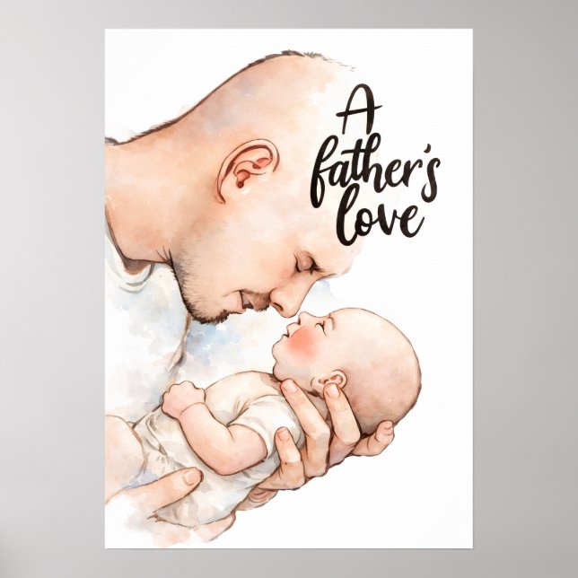 Ein zärtlicher Moment eines Vaters Poster (Vorne)