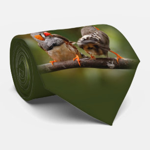 Ein zauberhaftes Paar Zebra Finches Krawatte