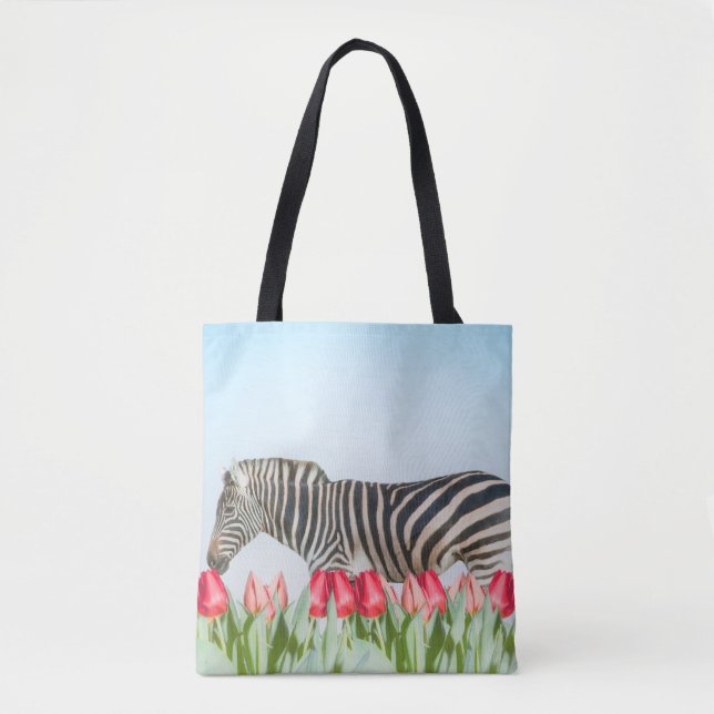 Ein Zebra unter den Tulpen (Vorderseite)
