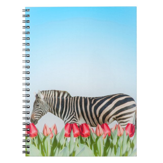 Ein Zebra unter den Tulpen Notizblock (Vorderseite)