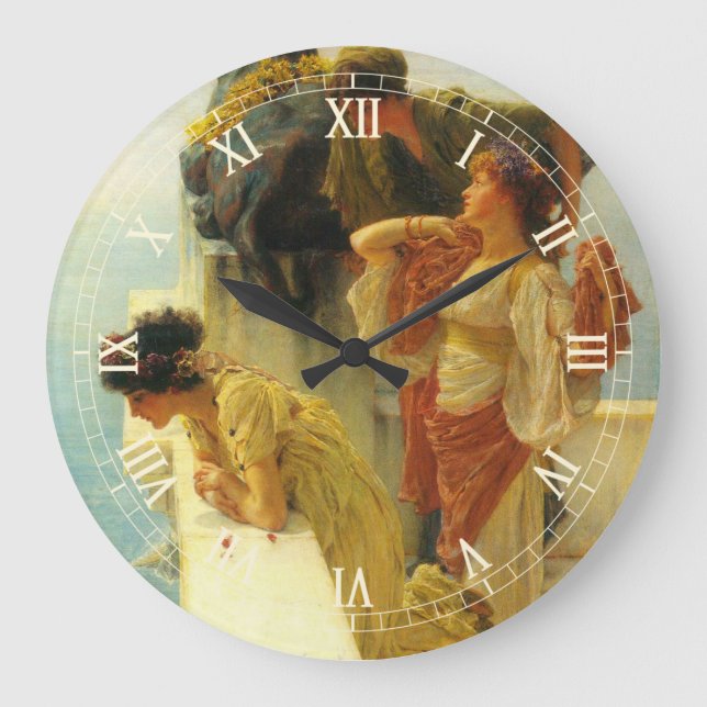 Ein Zeichen von Sir Lawrence Alma-Tadema Große Wanduhr (Vorderseite)