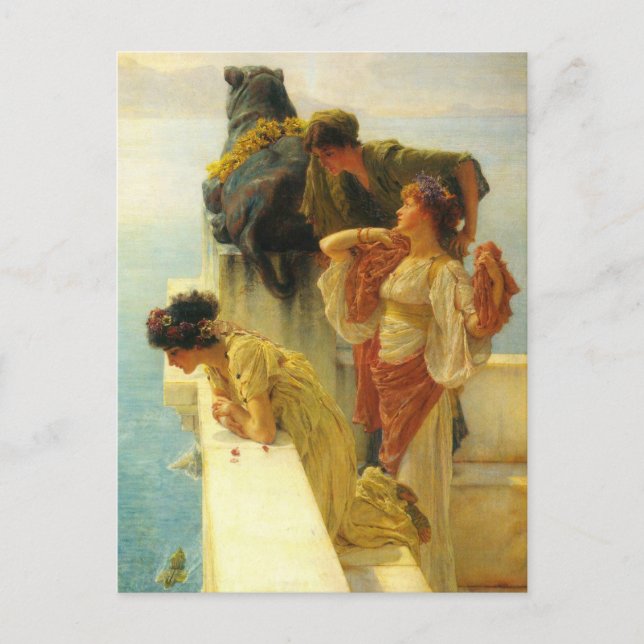 Ein Zeichen von Sir Lawrence Alma-Tadema Postkarte (Vorderseite)