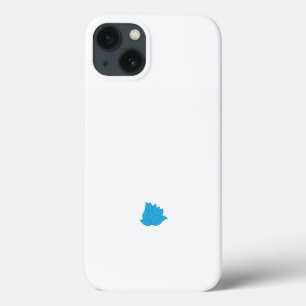 ein zeichn einer blauen Blume auf weißem Hintergru Case-Mate iPhone Hülle