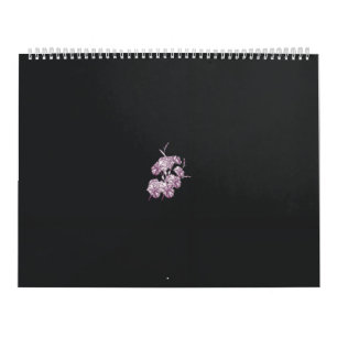 ein zeichn einer Pflanze mit violetten Blumen Kalender