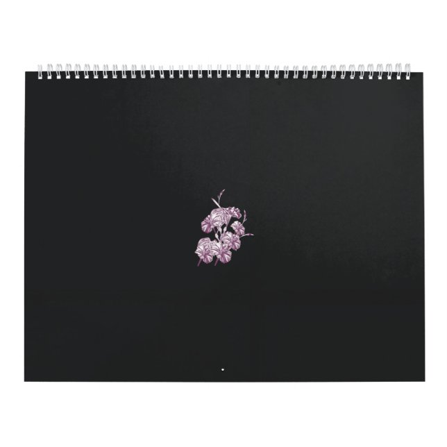 ein zeichn einer Pflanze mit violetten Blumen Kalender (Titelbild)