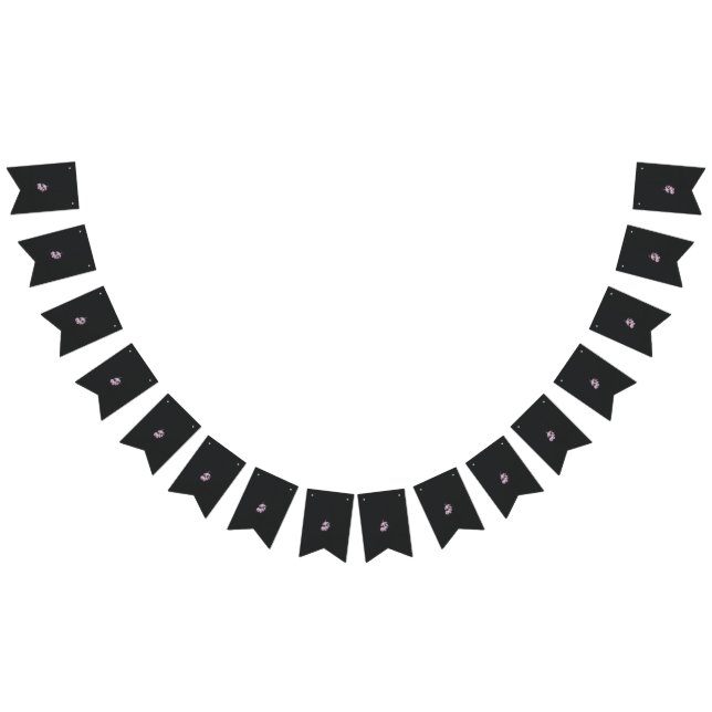 ein zeichn einer Pflanze mit violetten Blumen Wimpelkette (Alle)