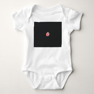 ein zeichn einer roten Blume auf weißem Hintergrun Baby Strampler