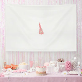 ein zeichn eines Vogels mit Blume darauf Banner