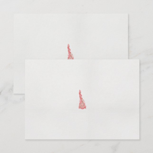 ein zeichn eines Vogels mit Blume darauf Dankeskarte (Vorne/Hinten)