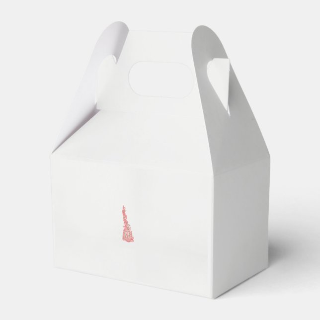 ein zeichn eines Vogels mit Blume darauf Geschenkschachtel (Vorderseite)