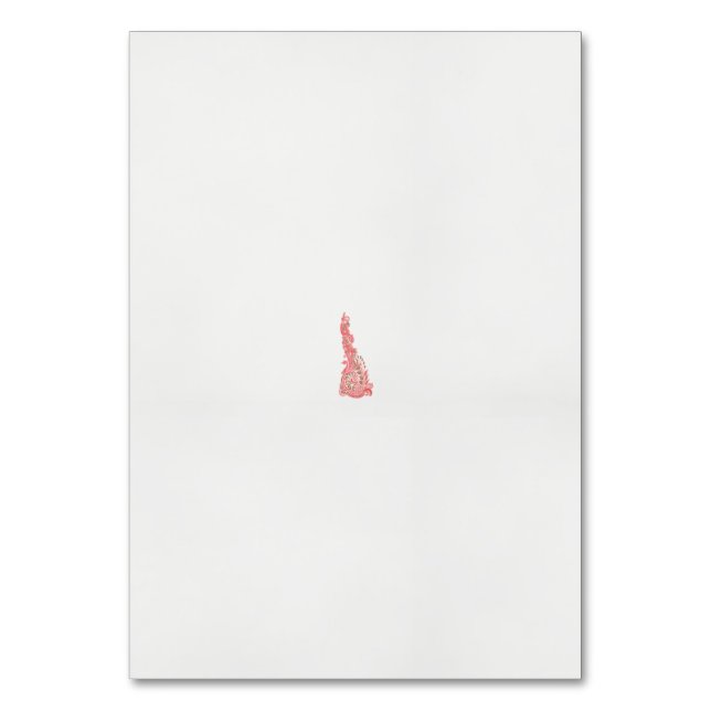 ein zeichn eines Vogels mit Blume darauf Tischnummer (Vorderseite)