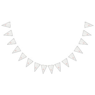 ein zeichn eines Vogels mit Blume darauf Wimpelkette