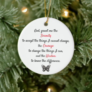 Ein zeitloses, friedliches Gebet Keramik Ornament