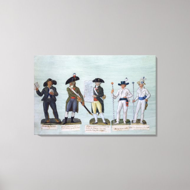 Ein Zeitungsverkäufer, ein Bürger, der bereit ist  Leinwanddruck (Vorderseite)