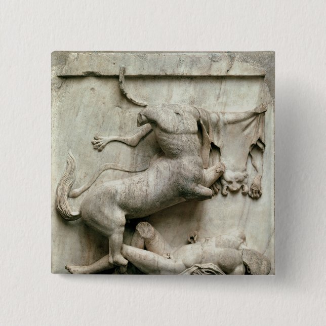 Ein Zentaur, der über einem Lapith triumphiert Button (Vorderseite)