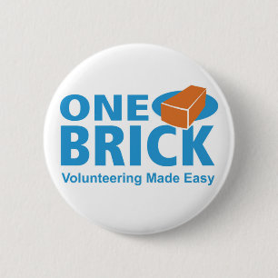 Ein Ziegelstein-Logo-Button Button