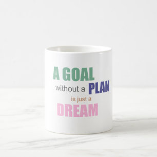 Ein Ziel ohne Plan ist nur ein Traum Kaffeetasse