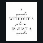 Ein Ziel ohne Plan ist nur ein Wunsch Poster<br><div class="desc">Ein Ziel ohne Plan ist nur ein Wunsch</div>