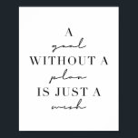 Ein Ziel ohne Plan ist nur ein Wunsch Poster<br><div class="desc">Ein Ziel ohne Plan ist nur ein Wunsch</div>