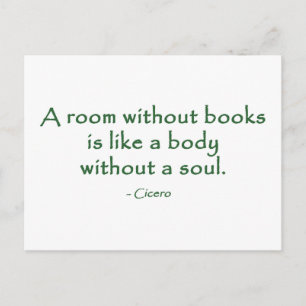 Ein Zimmer ohne Bücher (Cicero) Postkarte