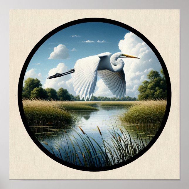Ein zirkuläres 3D-Bild eines wunderschönen großen  Poster (Vorne)