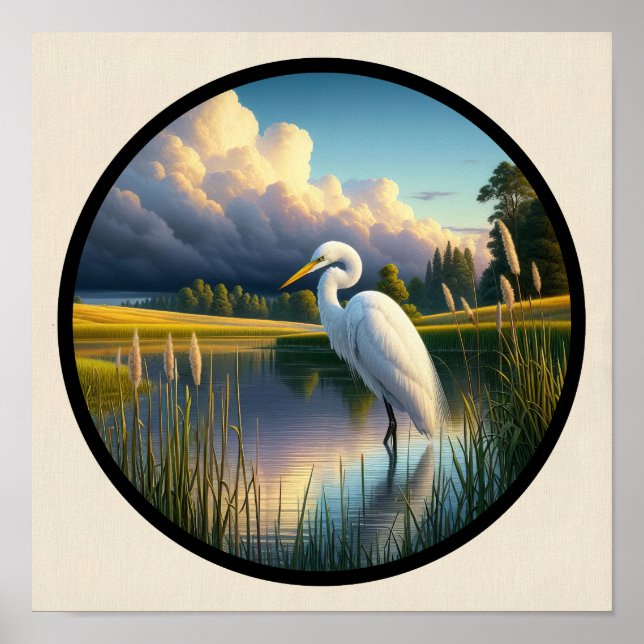 Ein zirkuläres 3D-Bild eines wunderschönen großen  Poster (Vorne)