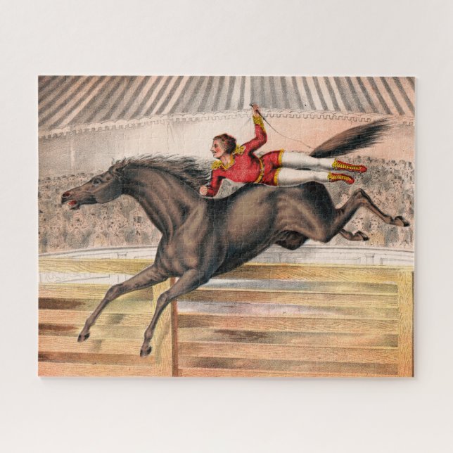 Ein Zirkus-Performer reiten auf einem Hügel Puzzle (Horizontal)