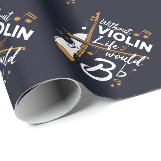 Ein Zitat von Violinisten ohne Violinleben würde f Geschenkpapier (Rolleneckpunkt)