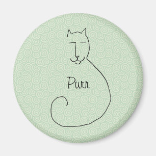 Ein zufrieden gestellter Miezekatze-Magnet Magnet
