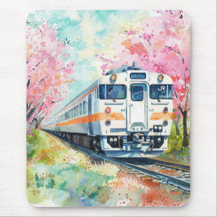 Ein Zug im Frühling Mousepad