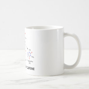 Ein Zusammenbruch des Koffeins (chemische Kaffeetasse