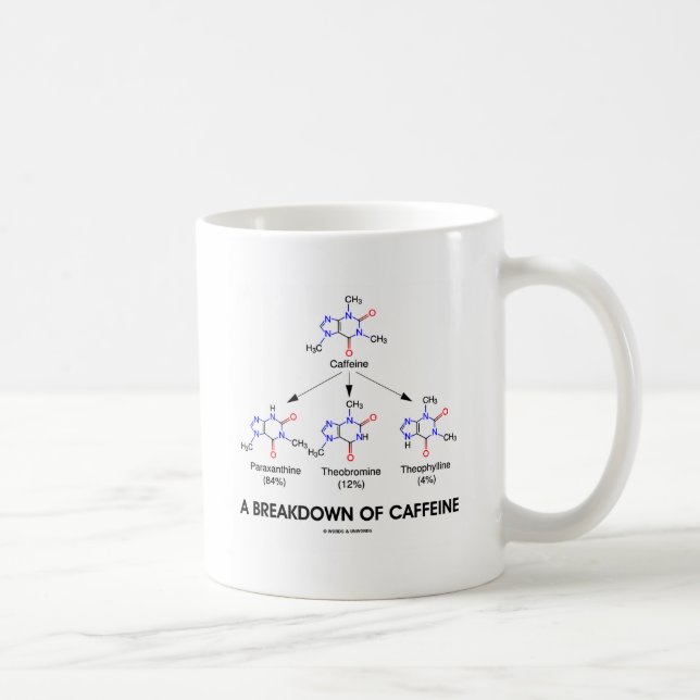 Ein Zusammenbruch des Koffeins Tasse (Rechts)