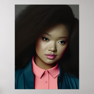 Ein zuversichtliches junges Poster