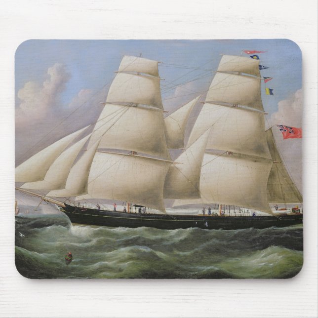 Ein zwei bemasteter Schooner vor Dover (Öl auf Mousepad (Vorne)