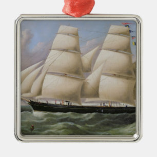 Ein zwei bemasteter Schooner vor Dover (Öl auf Silbernes Ornament